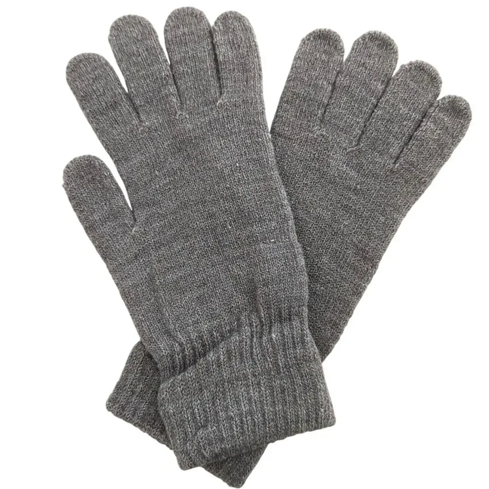 Grey Knit Gloves Women's One Size by American Apparel